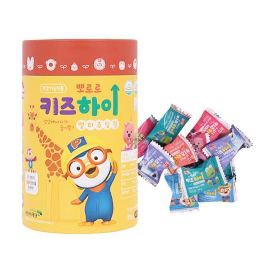 Pororo Kids High Multi Chewing Tablets Chocolate Flavor 90 Pieces, Korean Health Food