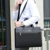 Men's Simple Solid Color Laptop Shoulder Bag & Business Backpack
