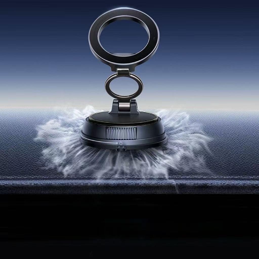 2025 MagSafe Car Mount: Super Stable Magnetic Phone Holder with Vacuum Suction, Multifunctional Design.