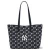 MLB Сумка для ноутбука New York Yankees с монограммой, полиэстер, для студентов, унисекс, черная, повседневная, 3AORM015N-50BKS