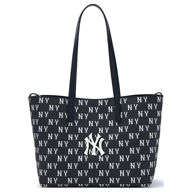 MLB Сумка для ноутбука New York Yankees с монограммой, полиэстер, для студентов, унисекс, черная, повседневная, 3AORM015N-50BKS