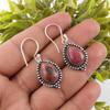 Black Rhodonite Gemstone Jewelry, 925 Solid Sterling Silver Earrings Handmade Gorgeous Silver Earrings For Wedding Gift