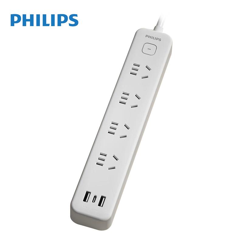 Philips USB Power Strip 4AC+2USB-A+1USB-C multi-socket power strip