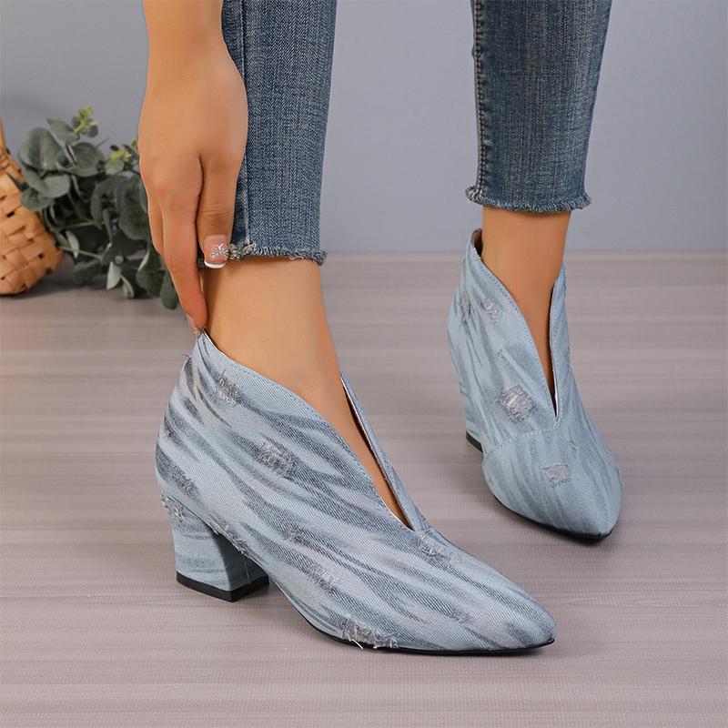 Ковбойские женские массивные туфли, дизайнерские остроносые высокие каблуки, зимние сапоги 2024 года, трендовые зимние новые готические сапоги, туфли-лодочки, сексуальная женская обувь