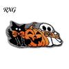 Absorbent Floor Mat for Home Halloween Bath Mat, Non-Slip Fluffy Ghost Rug, Gothic Pumpkin Water-absorbent Entryway Rug Bathroom Washable Area