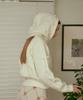 BIBYSEOB [Set] Fluffy Ball Wool Knit + Balaclava Ivory