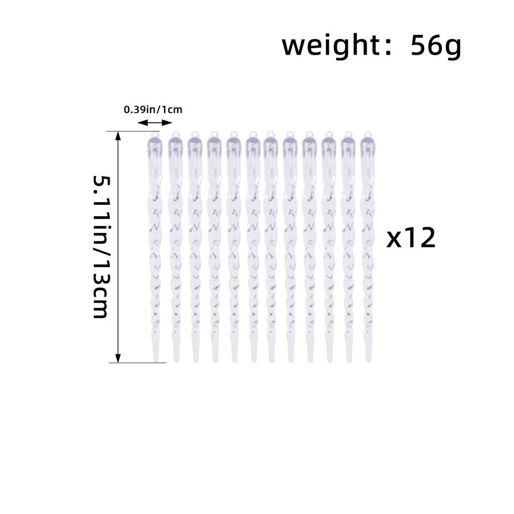 Прозрачная рождественская палочка для льда, декоративная ледяная палочка-подвеска, имитирующая сосульку, креативная рождественская елочная нить, ледяная подвеска.