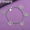 CHSHINE 925 Sterling Silver Four Leaf Flower Bracelet For Women Fashion Charm Jewelry