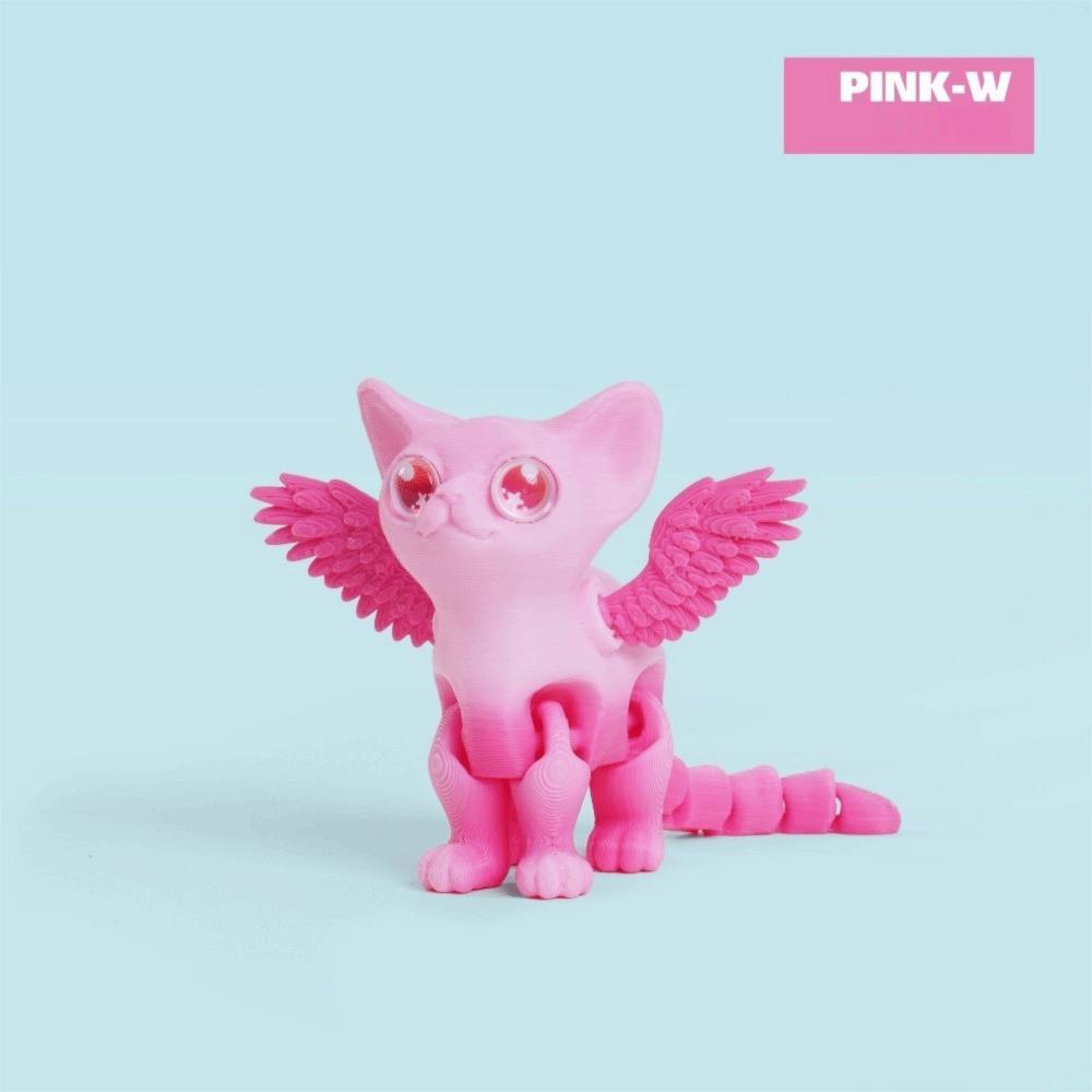 Multi-Jointed Movable Cat Figurines Demon Angel Cats Cat Model Figures Cat Lovers Collector