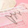 10pcs High Quality Wardrobe Cute Dress Clothes Hanging Metal Doll Accessories Mini Hangers