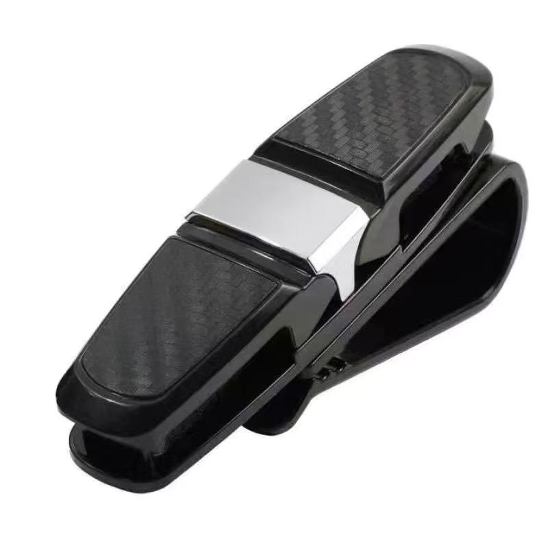 Car Sunglasses Frame Carbon Fiber Bills Glasses Clip Multi Function In Car Creative Eye Box Card Double Headed Clip On Board