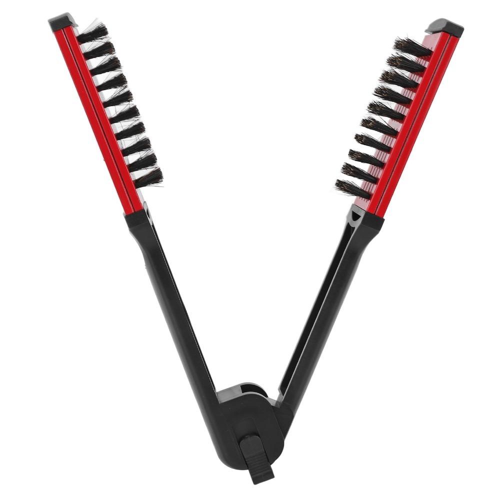 Heat Resistant Hair Straightener Brush Anti Static Double Sided Brush Straightening Comb For Home