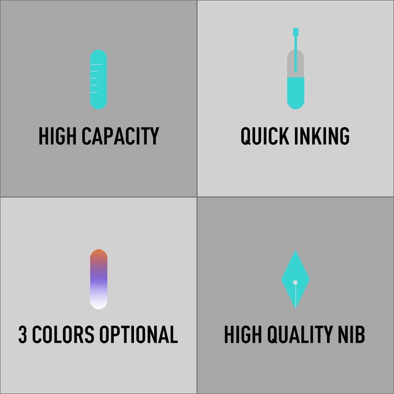 Wing Sung 3013 Вакуумная перьевая ручка из смолы, прозрачное качественное перо EF/F