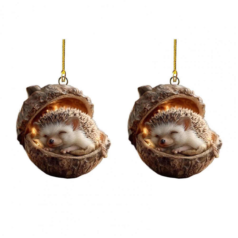 Forest Christmas Decorations Nature-inspired Holiday Ornaments 2d Forest Acorn Ornaments Woodland Creature Christmas for Home