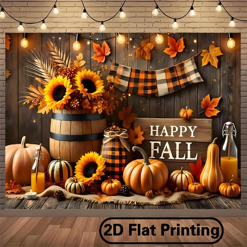 2D flat design, 1 piece, theme is Thanksgiving harvest. Suitable for living room, bedroom and office.