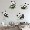 Stickers Cute Cartoon Panda Eat Bamboo PVC Decals DIY Decoration Removable Living Room Bedroom Background Stickers Home