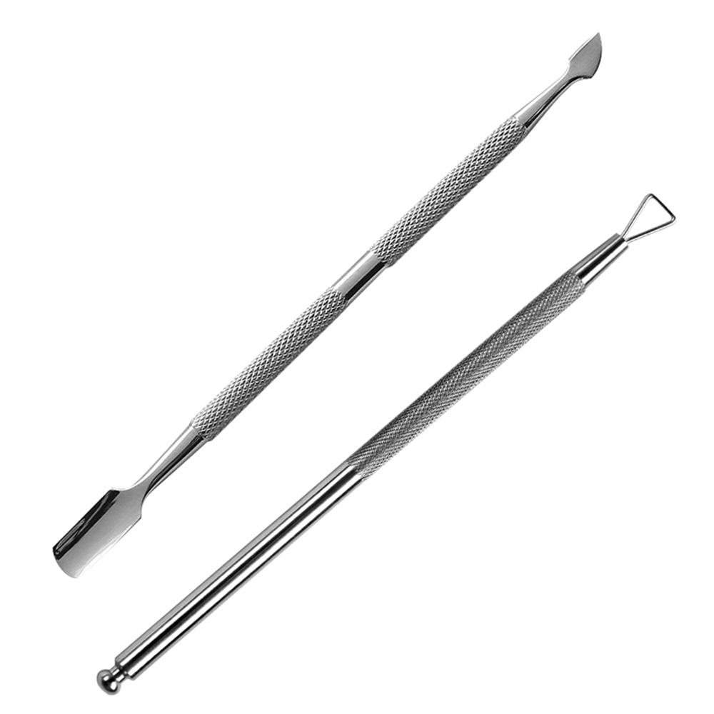 2шт инструмент для удаления гель-лака из нержавеющей стали, нож для очистки кутикулы омертвевшей кожи