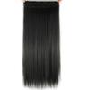 MERISIHAIR Women Long Straight Hair Extensions Wig 5 Clips Head Hairpieces Synthetic Fiber Natural Black Grey Ombre Color