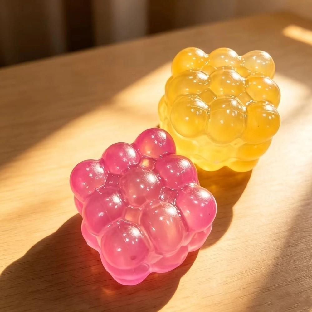 Jelly Glossy Cube Fidget Toy Simulation Cube Cube Squeeze Toy Bubble Cube Desktop Ornament