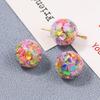 16Mm Colorful Color Resin Sequins Round Spaced Loose Beads For Jewelry Making Charms Bracelet Necklaces Keychain Diy Accessories