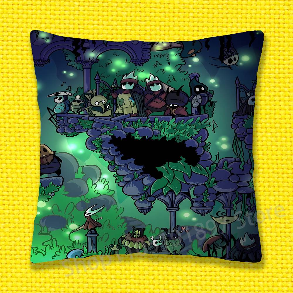 H-Hollow K-Knight Silksong Наволочка для декоративной подушки 30x30см 40x40см 45x45см 50x50см 55x55см Квадратная Наволочка для диванной подушки