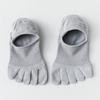 Men's Summer Thin Cotton Five-Finger Socks - Sweat-Absorbent, Non-Slip, Low-Cut, Invisible Mesh Toe Socks