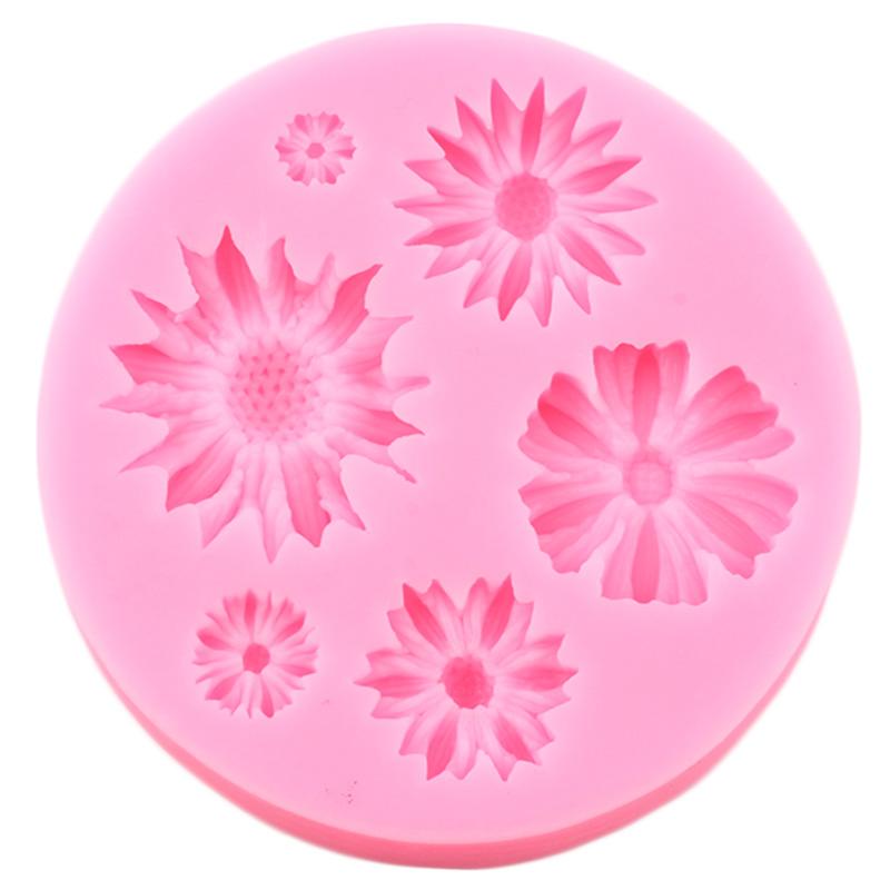 Силиконовая форма «Ромашка», цветок «сделай сам», формы для кексов, инструменты для украшения торта из помадки, форма для шоколадной мастики, полимерная глина, формы для конфет, смолы