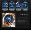 POEDAGAR Top Fashion Men Clock Luminous Waterproof Leather Quartz Man Watch Date Chronograph Business Men's Watches Reloj Hombre