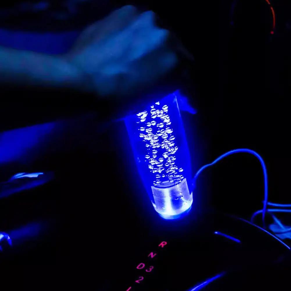 Универсальный светодиодный цветной автомобильный переключатель передач, удлинитель ручки переключения передач с зарядным устройством USB, рычаг ручного переключения передач