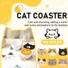 6 шт. забавных прихваток в виде кота, силиконовые прихватки для украшения журнального столика в ресторане, нескользящие прихватки для напитков, чая, дома, свадебных подарков