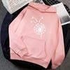 Толстовки и свитшоты Женские Свободный Длинный Рукав С Капюшоном Флисовый Свитшот С Принтом Одуванчика Женский