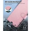 Coque de protection - BOOLING - Folio - Cuir PU Rose - pour Samsung Galaxy A35 5G - Antichoc
