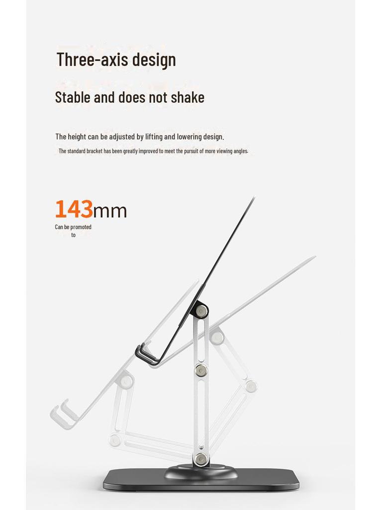 Вращающаяся на 360° полностью металлическая складная подставка для планшета, алюминиевый сплав, подъемный настольный держатель