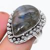 Labradorite Gemstone 925 Sterling Silver Jewelry Ring Size 8