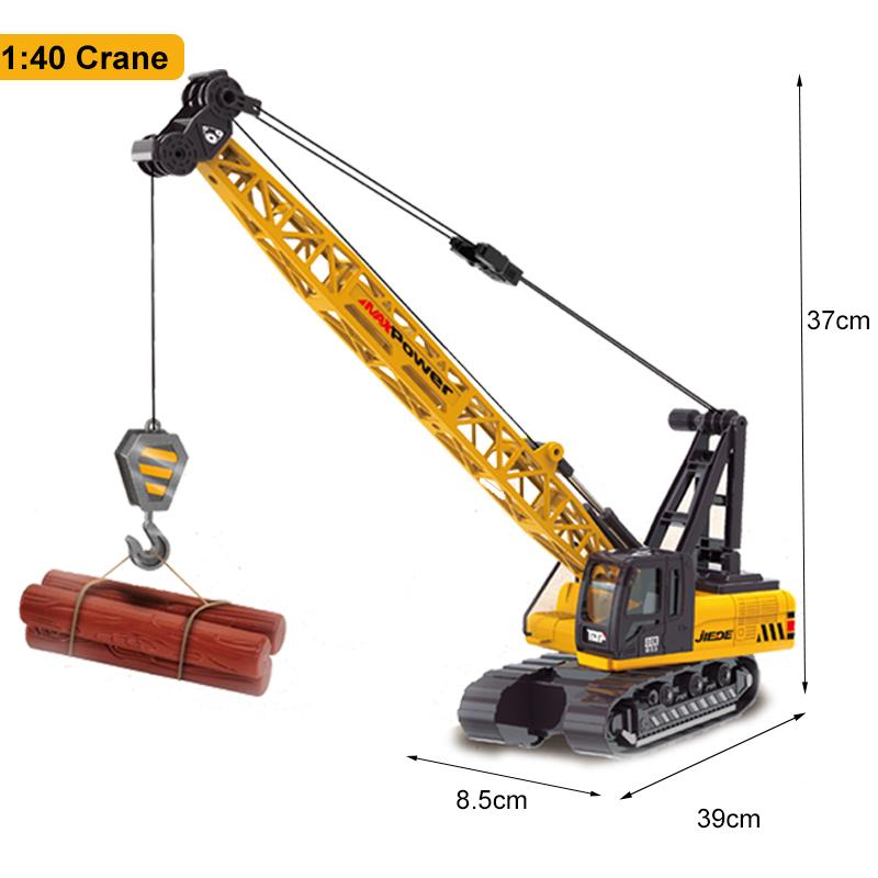 Crane Engineering Литой сплав+Пластик Трактор Детский Строительный Грузовик Образовательные Игрушки Для Мальчиков Детей Модель Транспортного Средства Подарок