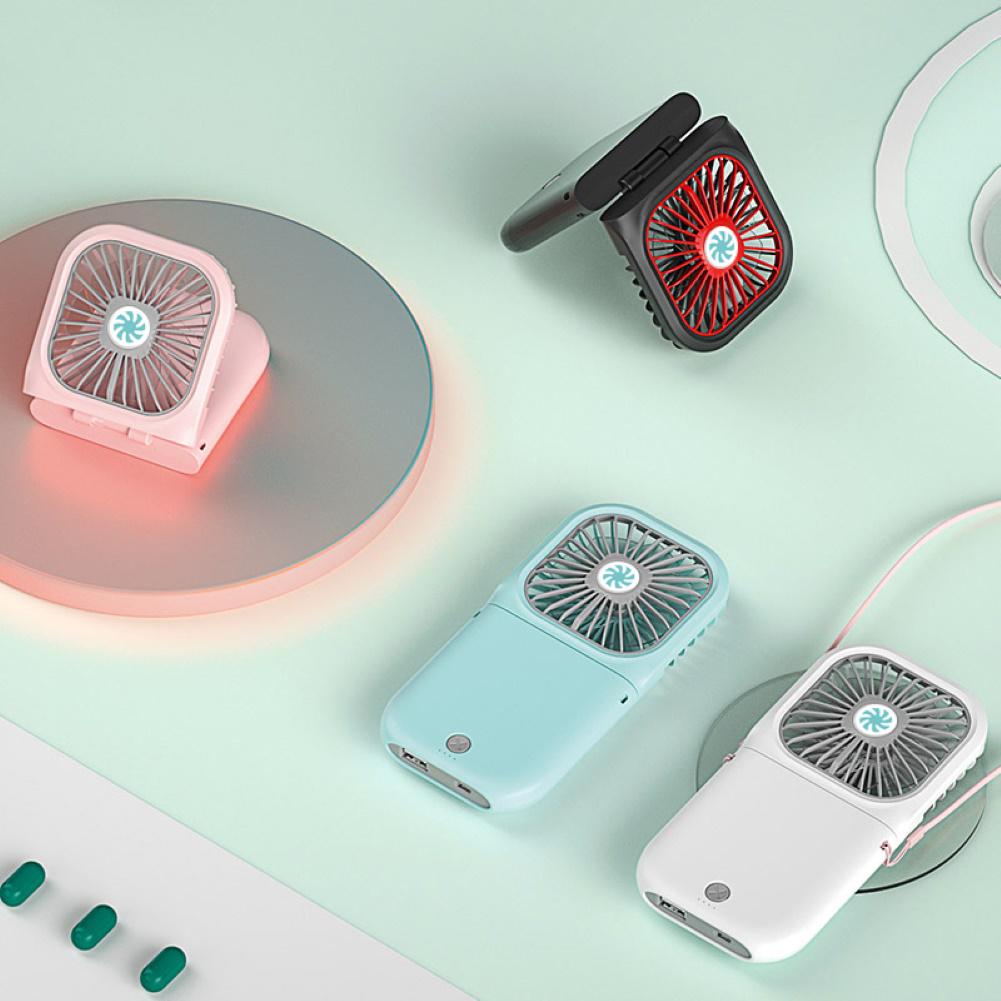 Летний модный USB Air портативный перезаряжаемый подвесной охлаждающий вентилятор для шеи мини-силовой складной банк
