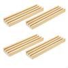 4 Pieces Wood Domino Racks,Tabletop Ornament Tiles Holders Organizer