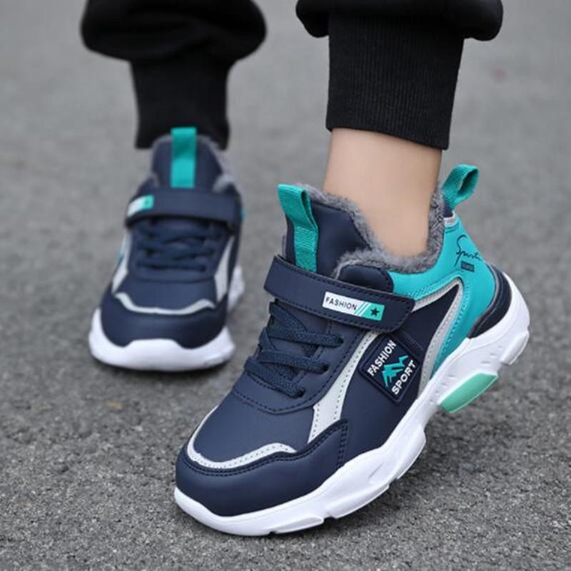 Детские зимние сапоги, зимние непромокаемые хлопковые ботинки, теплая обувь для мальчиков и девочек, детские кроссовки