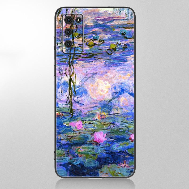 Чехол для телефона Claude Monet для Samsung Galaxy A12 A02S A22 A32 A52 A72 A71 A51 A41 A31 A21 A11 A50 A70 A10S A20S, черный чехол