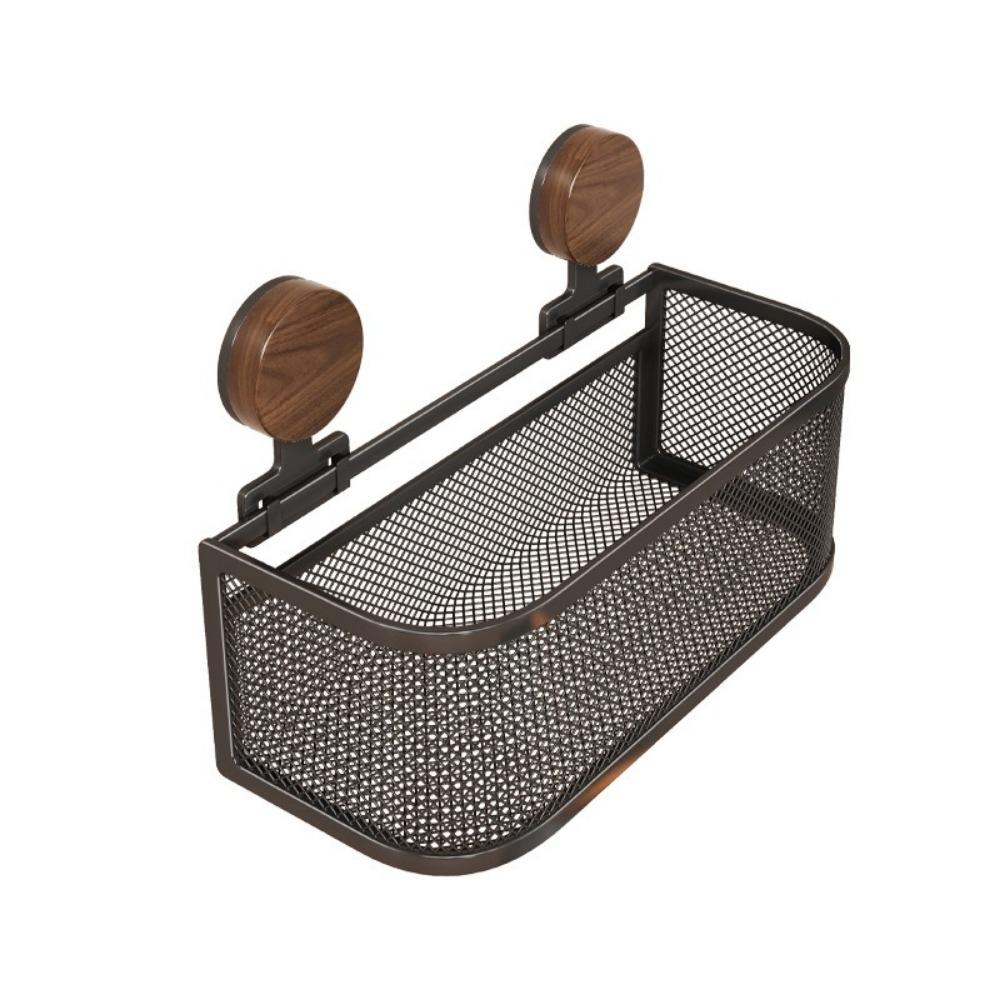 Practical Iron Bathroom Shelves Wall Mounted Large Capacity Shampoo Storage Rack Punch Free Detachable Makeup Organizer Kitchen