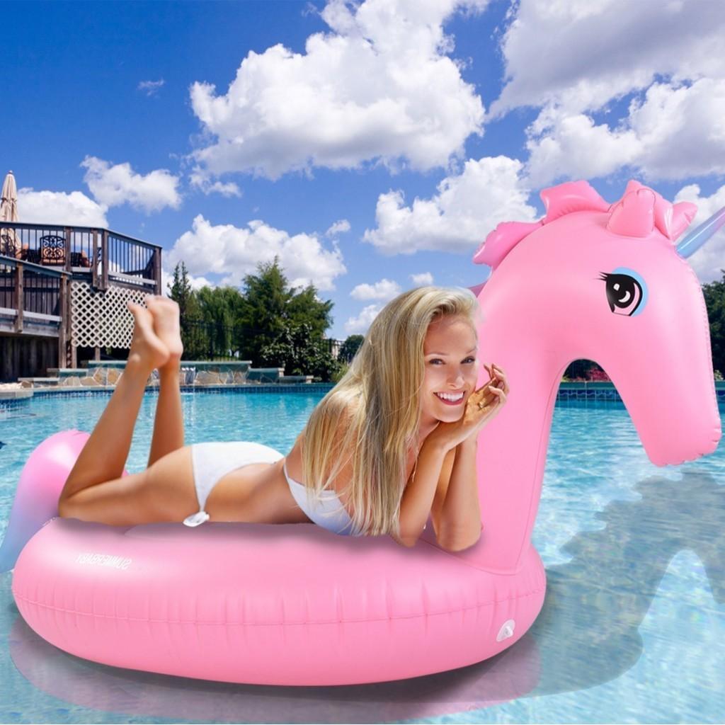 Большой Надувной Лебедь Фламинго Единорог Животное Плавающий Матрас Круг для Плавания Экологичный ПВХ Материал