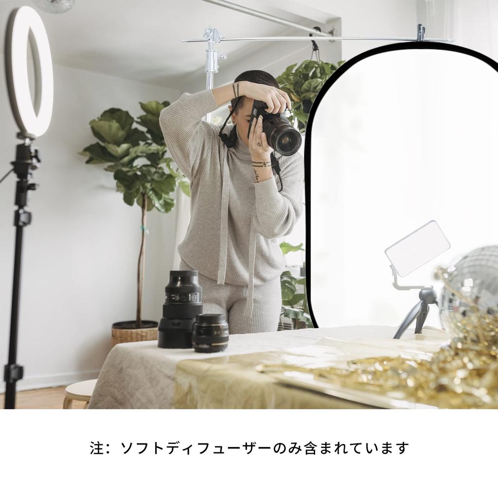 Selens Soft Diffuser Lighting Studio Kit 150 X 200cm Light Stand 260cm Screw Reflector Clip Lighting Reflector Foldable Photo Studio Shooting Carrying