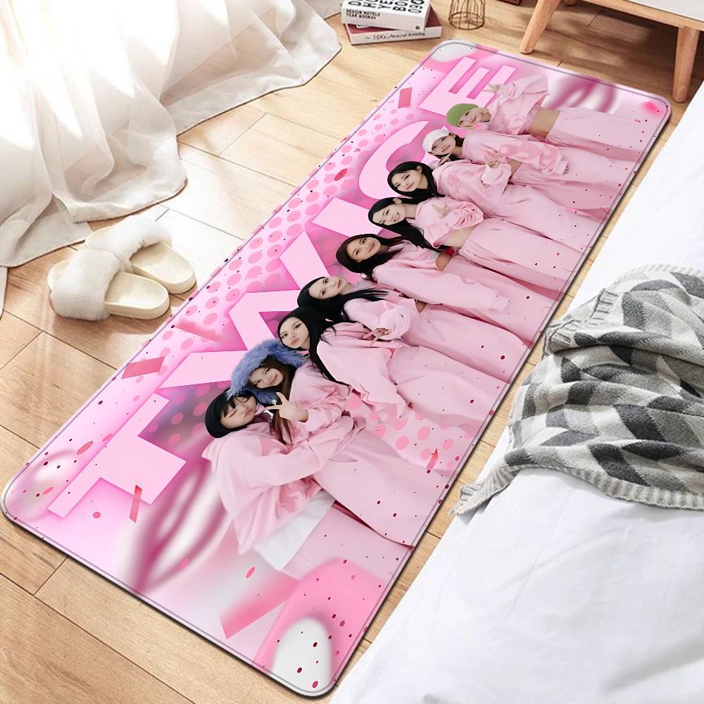 Kpop Group T-Twice Floor Mat Rectangle Anti-slip Home Soft Badmat Front Door Indoor Outdoor Mat Welcome Doormat
