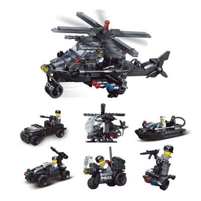Набор из 6 совместимых с Lego блоков Letstoi Police Commando, разные цвета