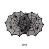 1/2/4pcs Diameter 30cm Black Lace Meal Mat Spider Web Shape Round Placemat