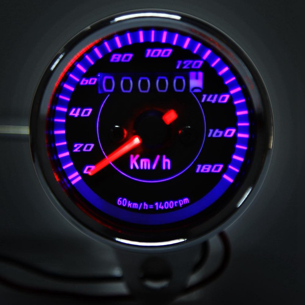 Универсальный мотоцикл ретро модификация светодиодный одометр спидометр цифровой миля метр датчик