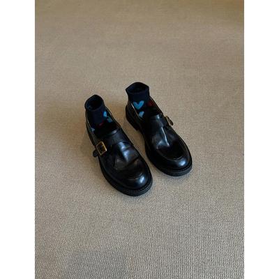 Вымытая коровья кожа ~ ретро кожаная обувь, женская пряжка для ремня, одна туфля с круглым носком