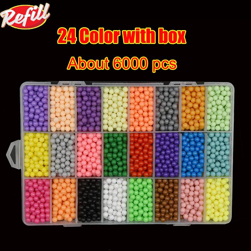 Fuse Beads Kit 3800 Pcs Beads in 24 Colors Unlimited Creativity Starter Kit Magic Mist Beads Children's Puzzle DIY Toys Gifts