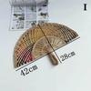 Hand-Woven Straw Fan Decorative Handmade Semicircular Woven Fan Summer Cooling Fan Handheld Fan Gift Home Decor