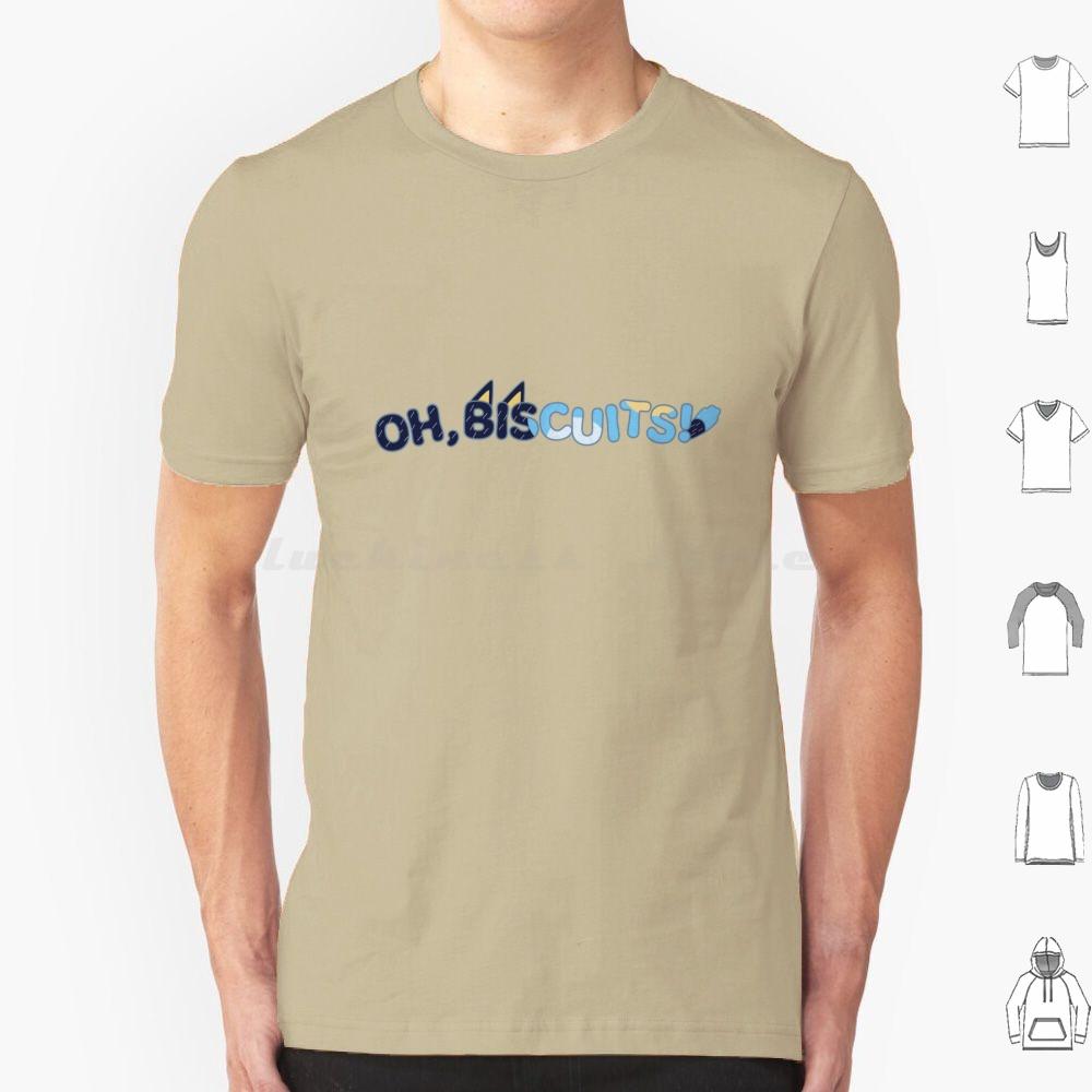 Oh Biscuits T Shirt Cotton Men Women DIY Print Bandit Oh Biscuits Biscuits Kids Tv Australian Chilli Bingo Blue Dog Puppy